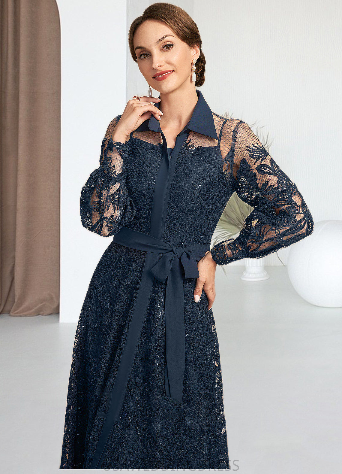 Norma A-Line Square Neckline Floor-Length Chiffon Mother of the Bride Dress DS126P0014818