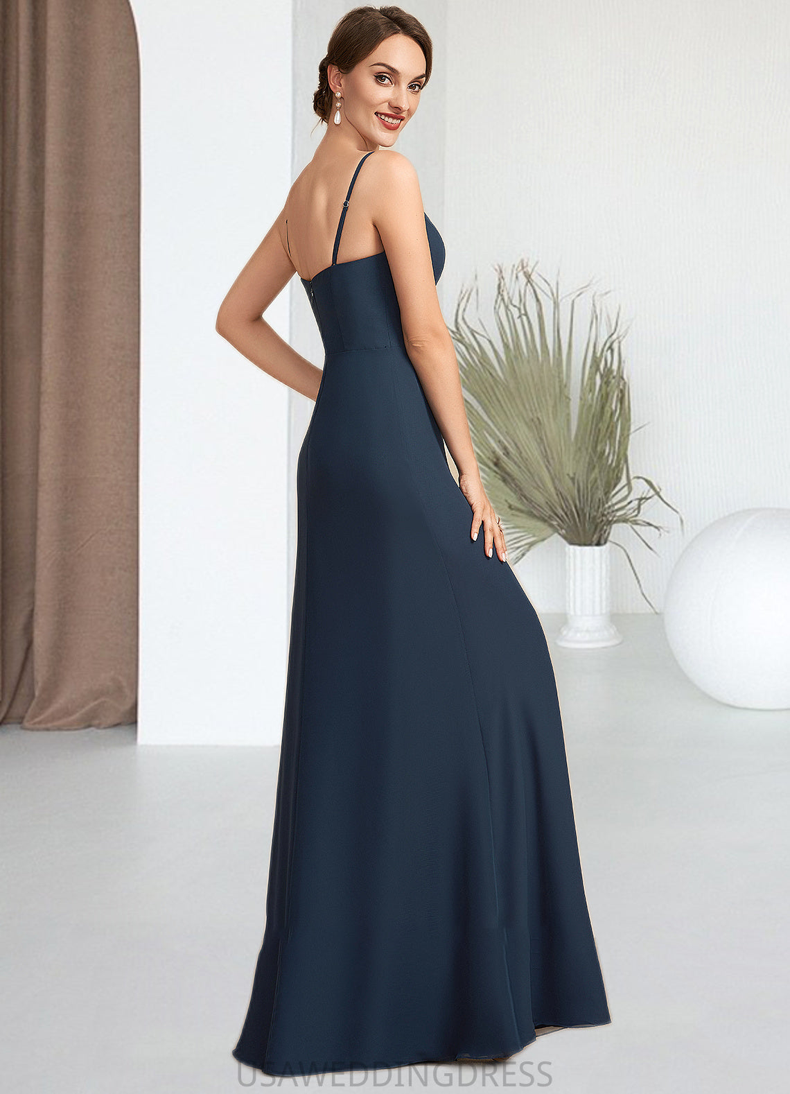 Norma A-Line Square Neckline Floor-Length Chiffon Mother of the Bride Dress DS126P0014818
