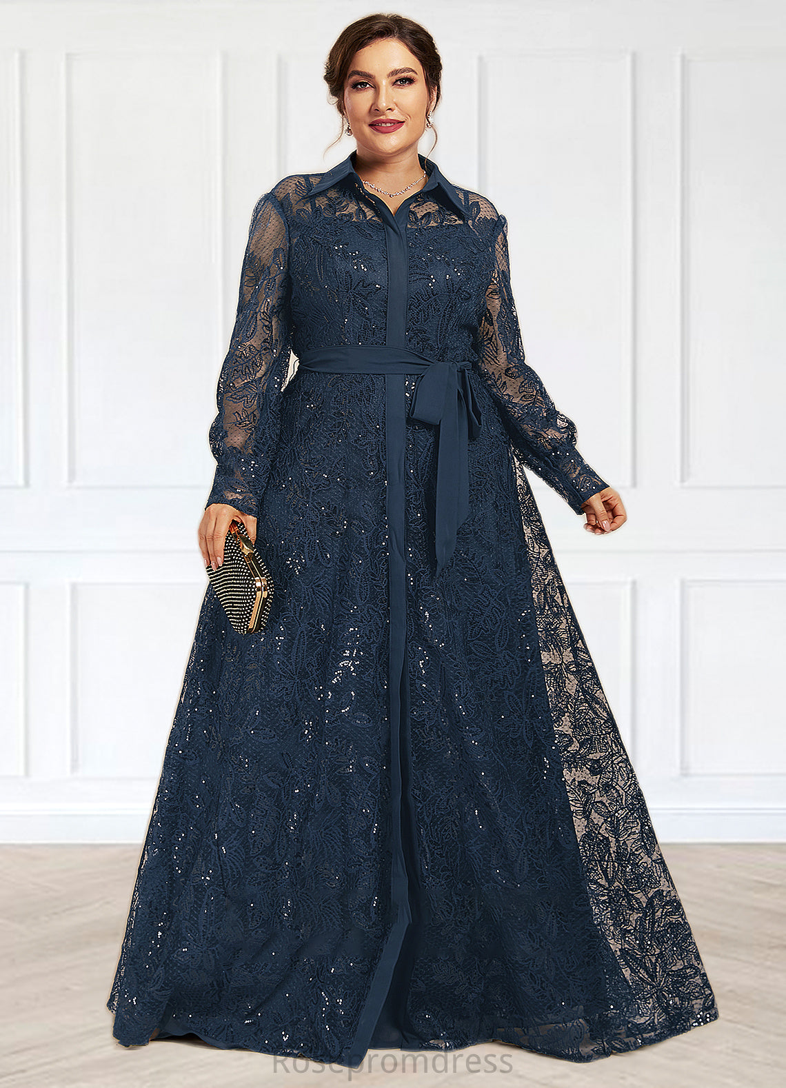 Cherish A-Line Square Neckline Floor-Length Chiffon Mother of the Bride Dress SRS126P0014818