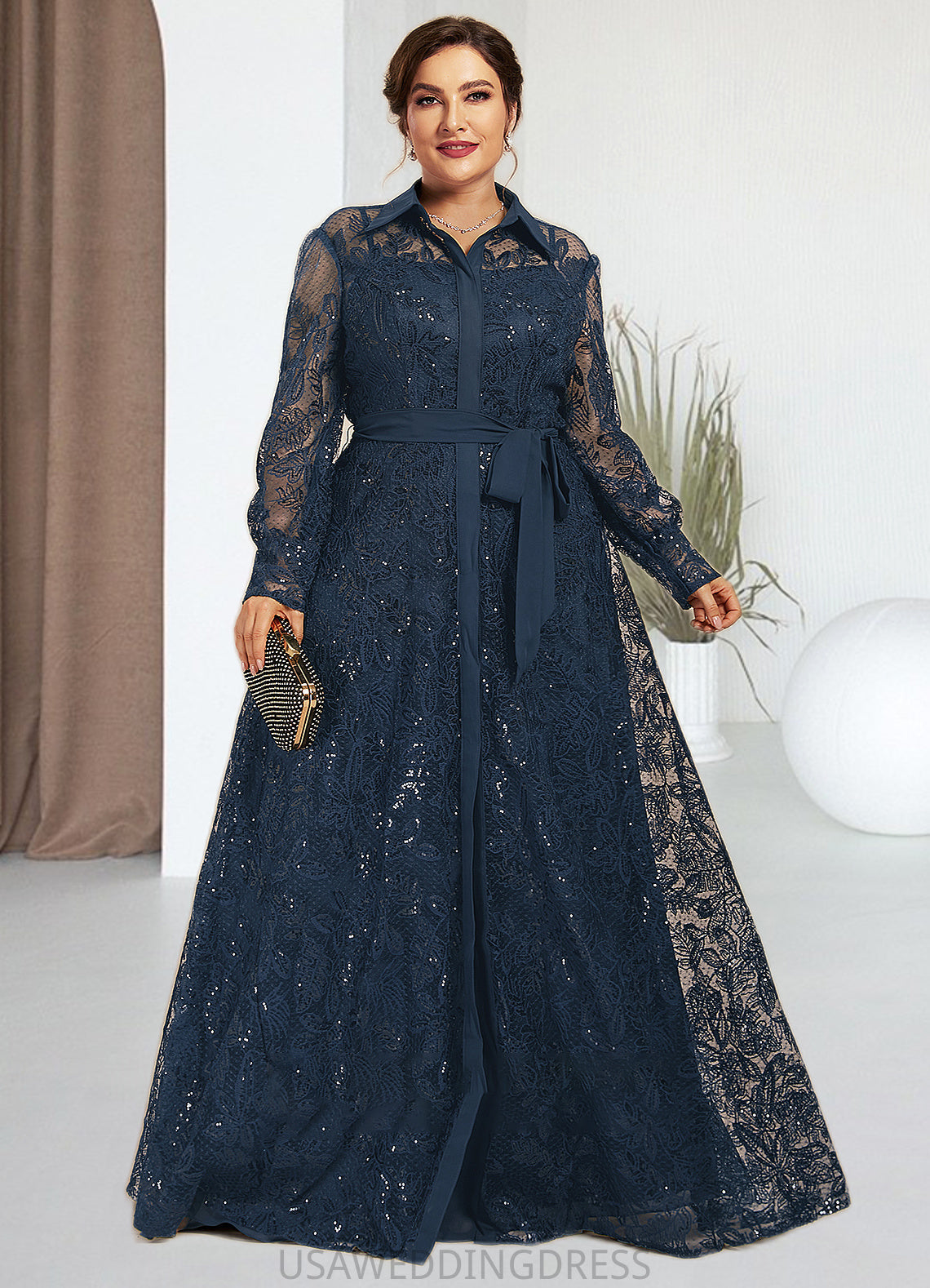 Norma A-Line Square Neckline Floor-Length Chiffon Mother of the Bride Dress DS126P0014818