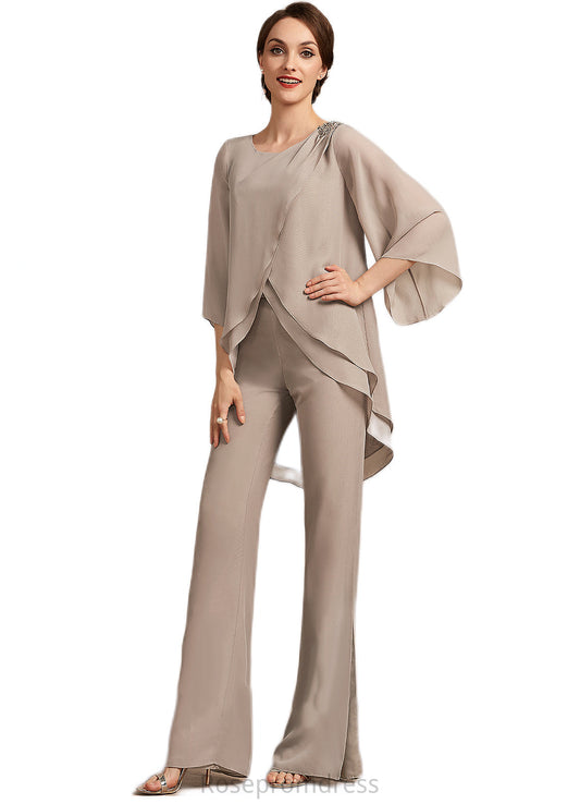Emerson Jumpsuit/Pantsuit Scoop Neck Floor-Length Chiffon Mother of the Bride Dress SRS126P0014864