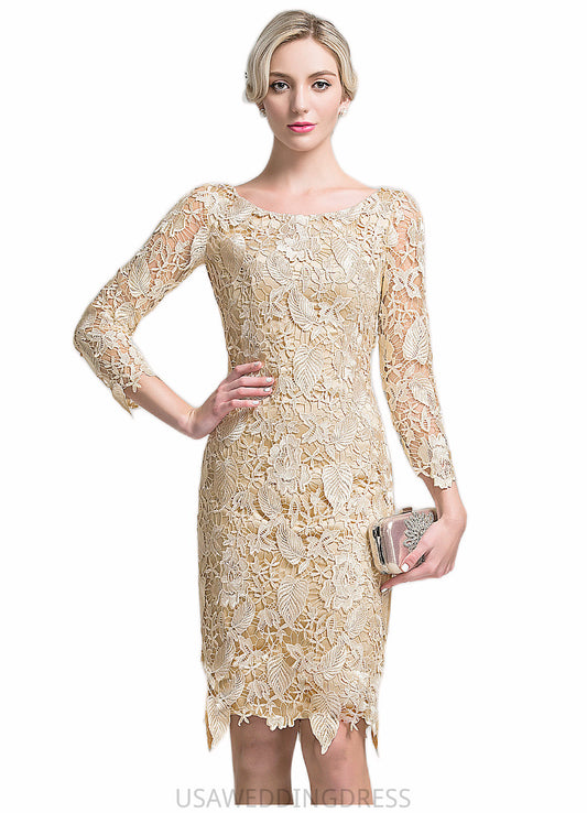 Bethany Sheath/Column Scoop Neck Knee-Length Lace Mother of the Bride Dress DS126P0014865