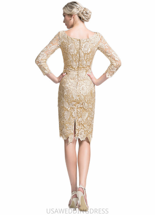 Bethany Sheath/Column Scoop Neck Knee-Length Lace Mother of the Bride Dress DS126P0014865