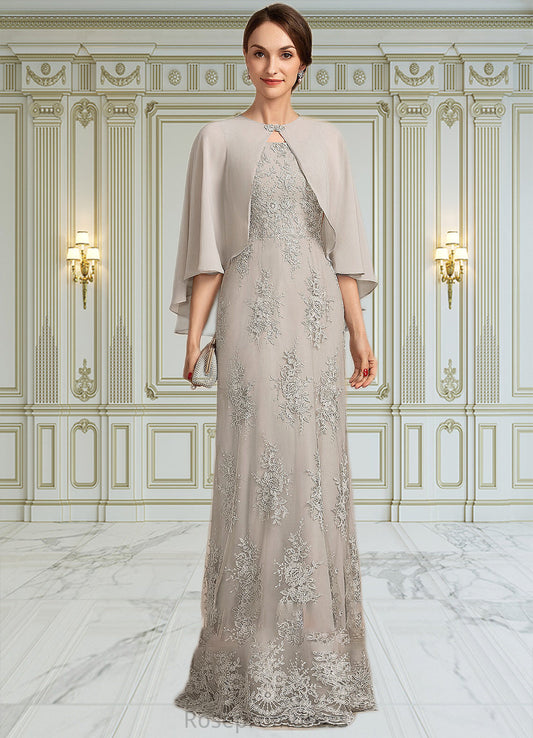 Jayla A-Line Square Neckline Floor-Length Lace Mother of the Bride Dress SRS126P0014889
