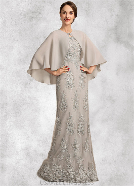 Azaria A-Line Square Neckline Floor-Length Lace Mother of the Bride Dress DS126P0014889