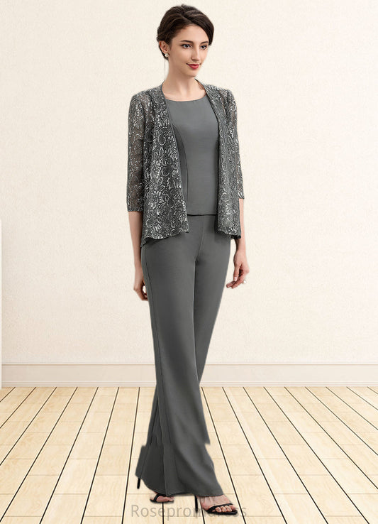 Sophie Jumpsuit/Pantsuit Scoop Neck Ankle-Length Chiffon Mother of the Bride Dress SRS126P0014890