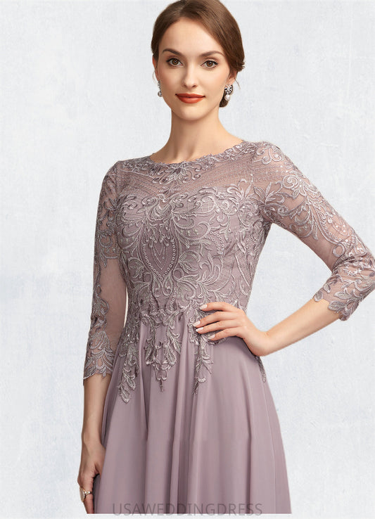EmeryPiper A-Line Scoop Neck Floor-Length Chiffon Lace Mother of the Bride Dress With Sequins DS126P0014918