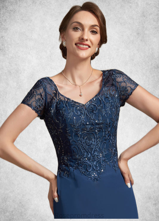 Lina A-Line V-neck Floor-Length Chiffon Lace Mother of the Bride Dress With Sequins SRS126P0014938