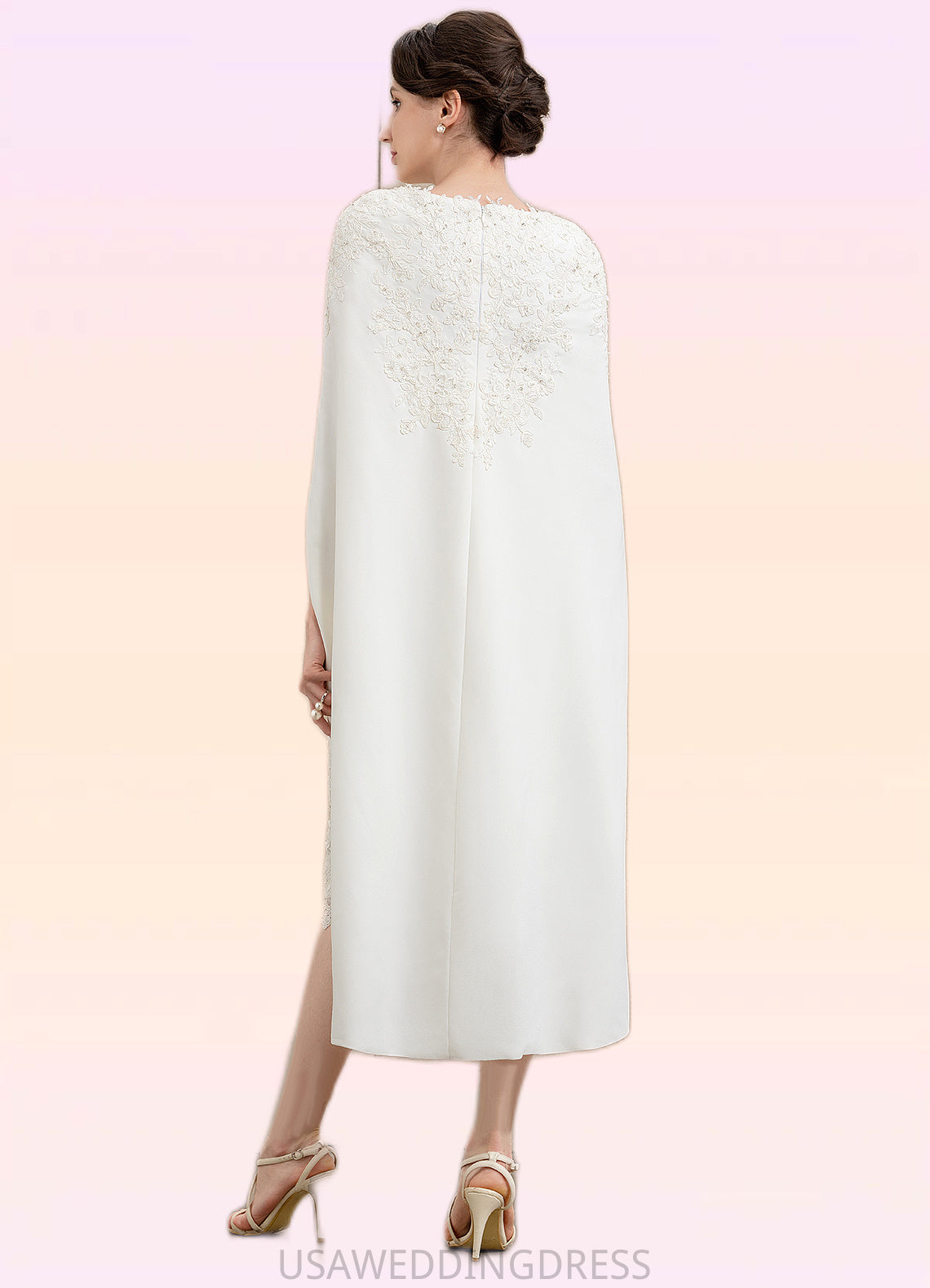 Kiera Sheath/Column Sweetheart Knee-Length Lace Stretch Crepe Mother of the Bride Dress With Beading DS126P0014973