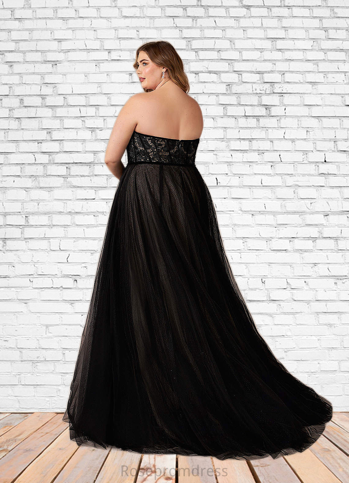 Mariam Ball-Gown Lace Tulle Sweep Train Dress SRSP0020117
