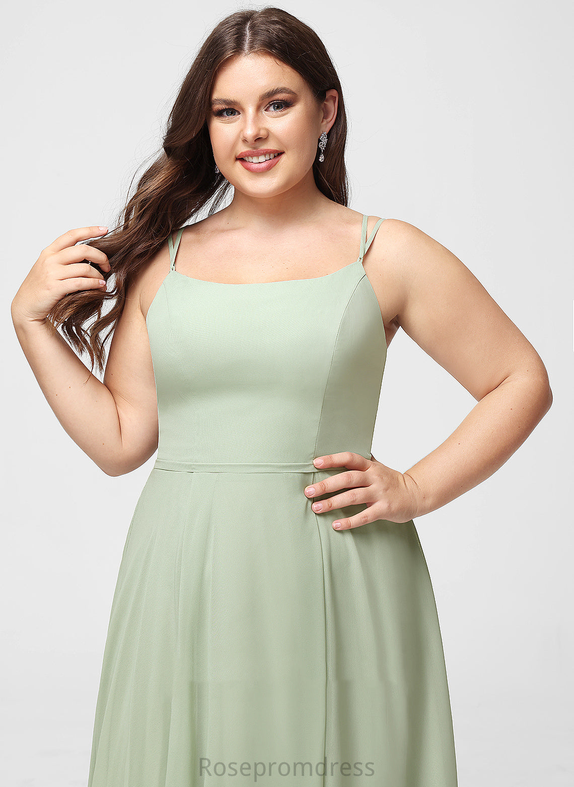 Length Straps&Sleeves A-line Floor-Length Silhouette Neckline Fabric Square Annabella Bridesmaid Dresses