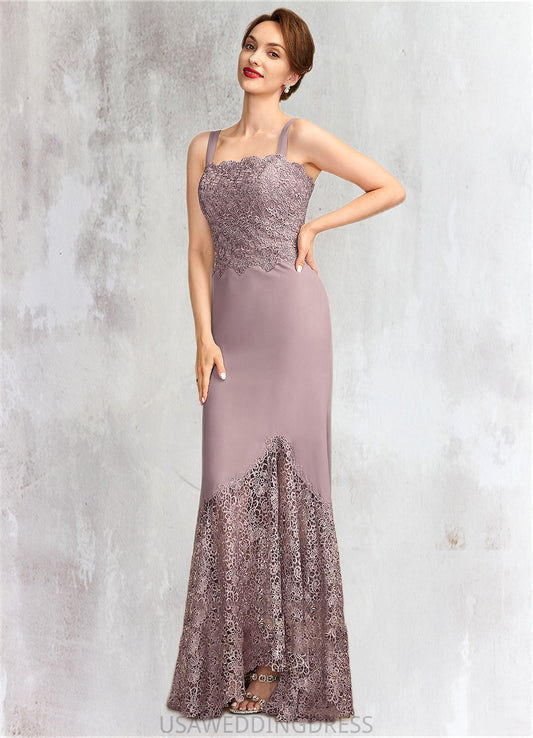 Kayleigh Trumpet/Mermaid Square Neckline Asymmetrical Chiffon Lace Mother of the Bride Dress DS126P0015001