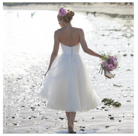 A-Line Ivory Short Sleeveless Pleated Tea-length Strapless Backless Wedding Dresses RS372