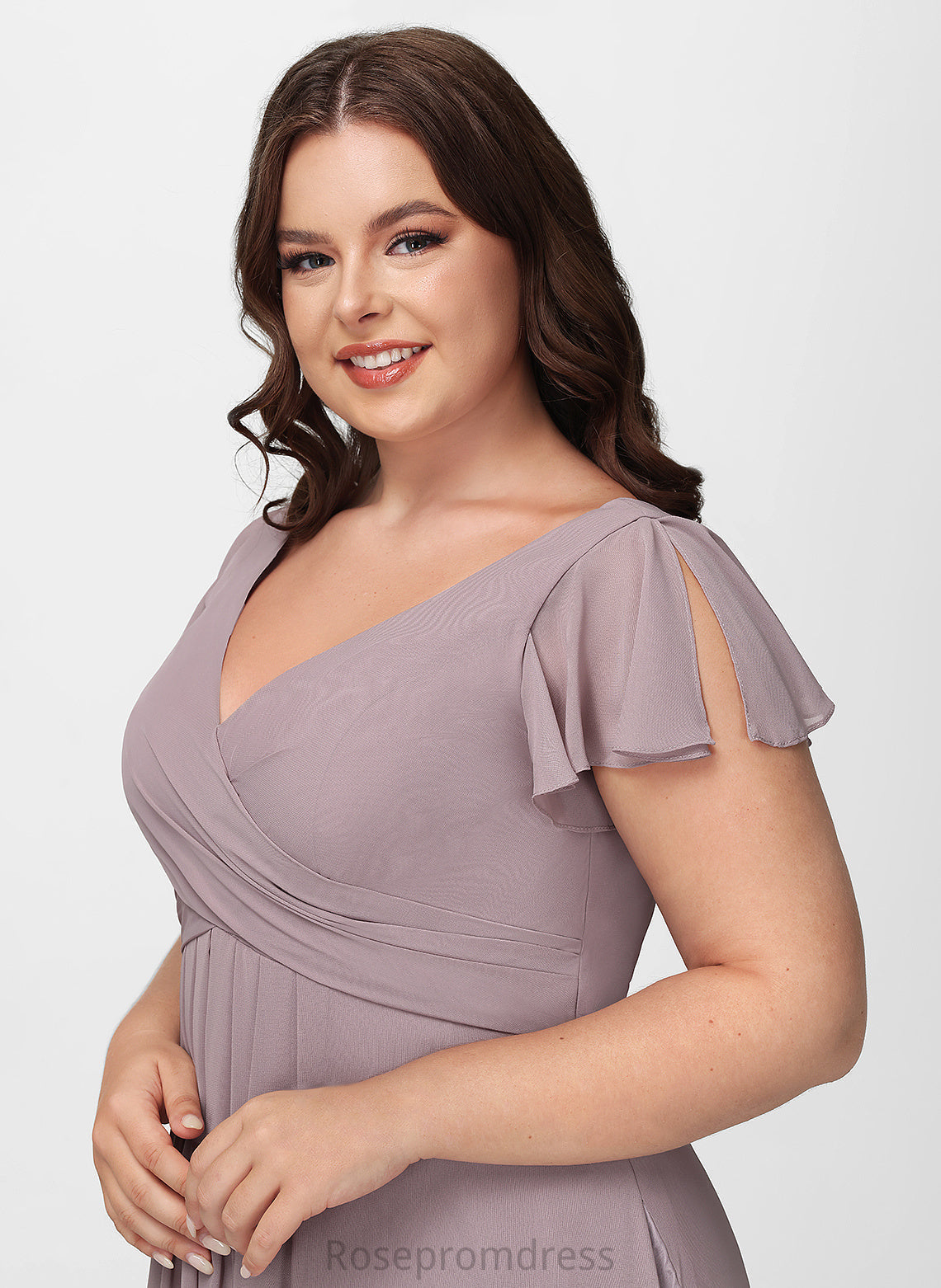 Straps&Sleeves Floor-Length Fabric Length A-line Silhouette V-Neck Neckline Tania A-Line/Princess Natural Waist Floor Length Bridesmaid Dresses