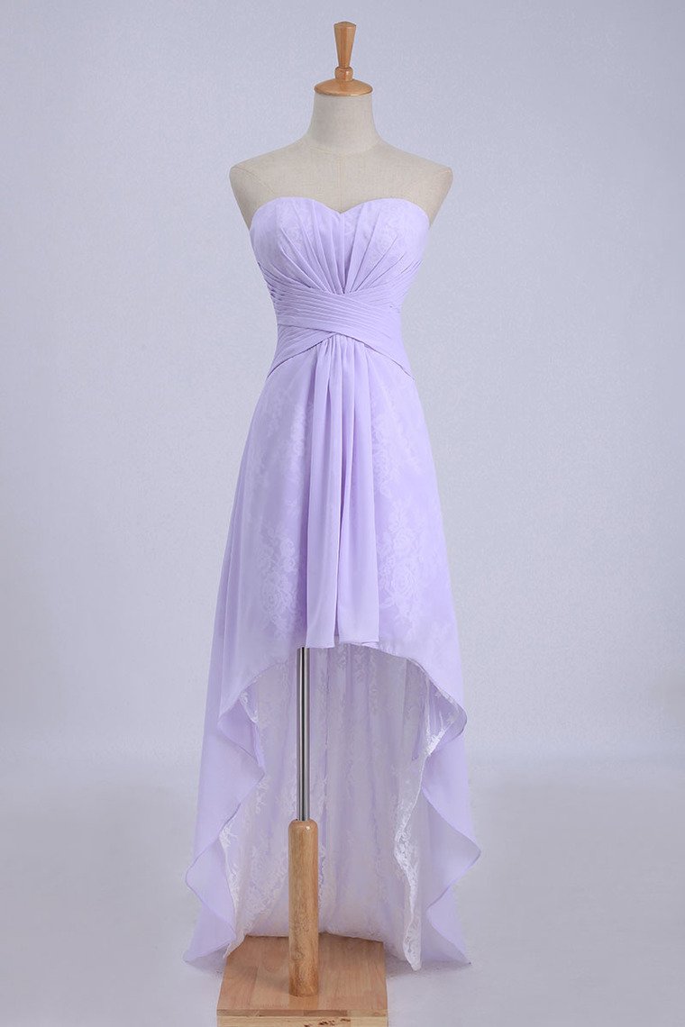 2024 Collection Homecoming Dresses Asymmetrical Train Sweetheart A Line Chiffon