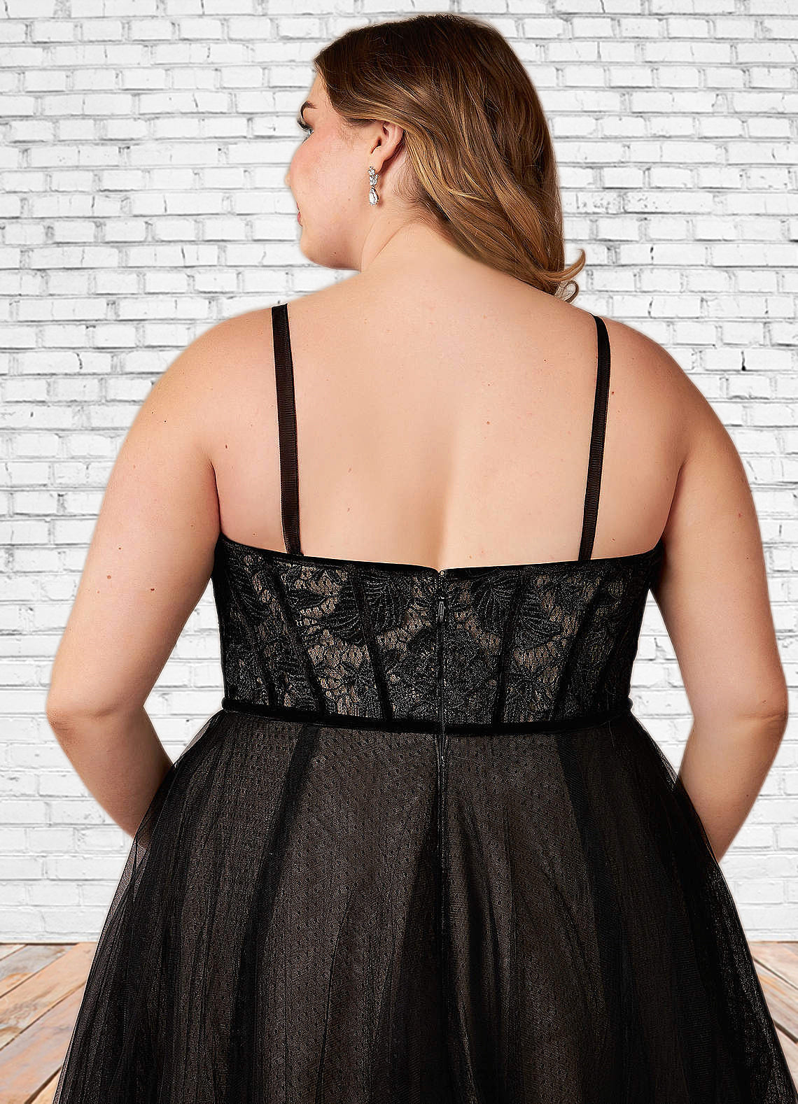 Mariam Ball-Gown Lace Tulle Sweep Train Dress SRSP0020117