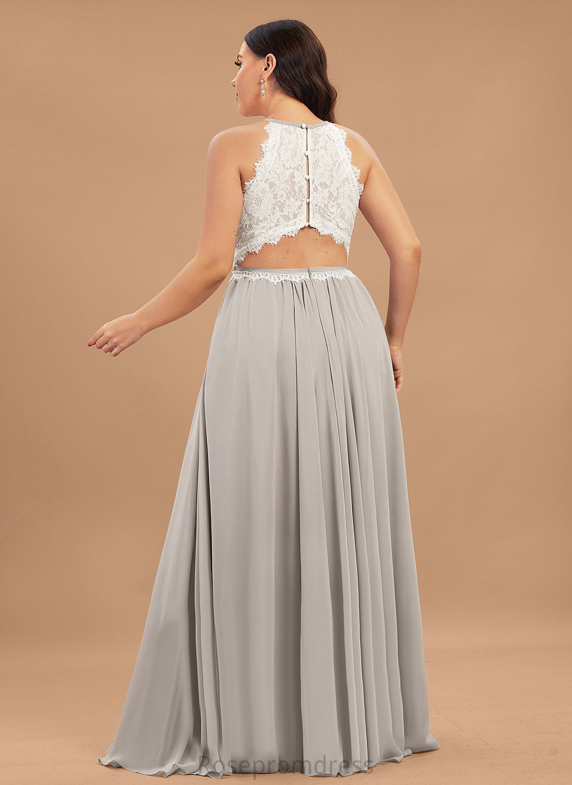 Neckline Length Floor-Length Scoop Straps&Sleeves Silhouette Fabric Lace A-line Haley Natural Waist A-Line/Princess Bridesmaid Dresses