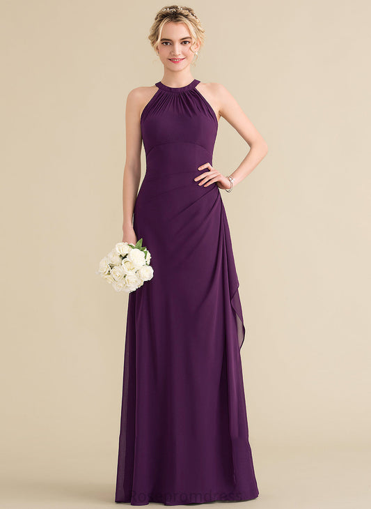 Length Silhouette Embellishment Fabric CascadingRuffles Neckline Floor-Length A-Line ScoopNeck Liana Floor Length A-Line/Princess Bridesmaid Dresses