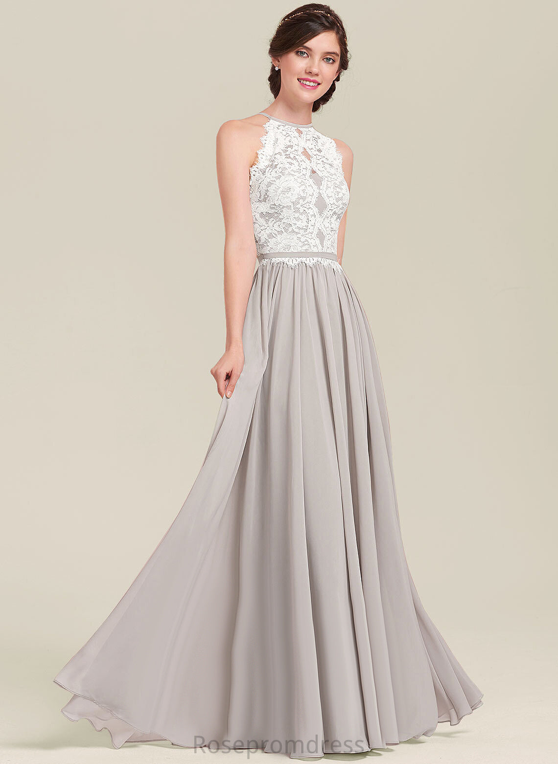 Neckline Length Floor-Length Scoop Straps&Sleeves Silhouette Fabric Lace A-line Haley Natural Waist A-Line/Princess Bridesmaid Dresses
