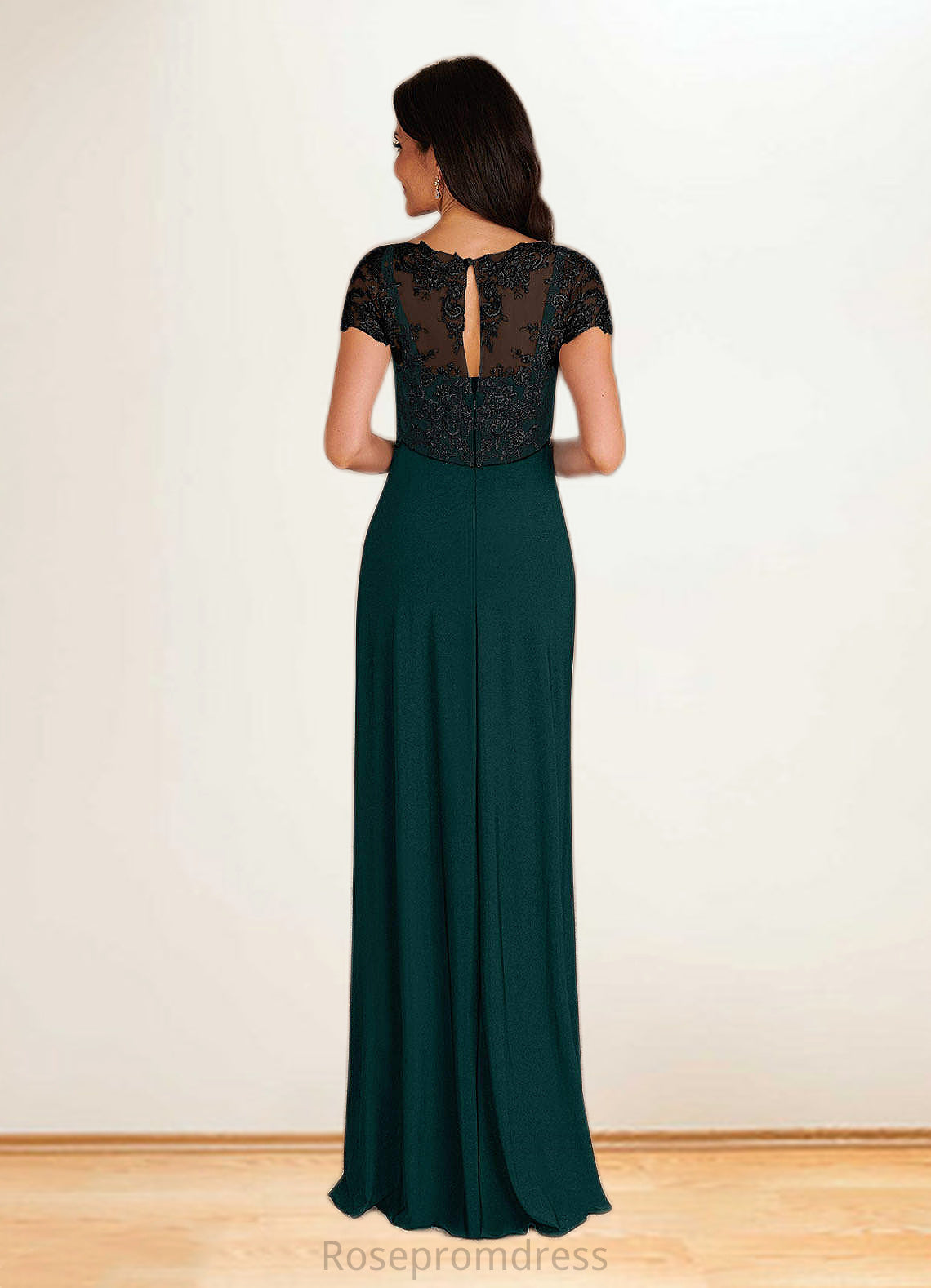 Madeline A-Line Lace Floor-Length Dress SRSP0019944