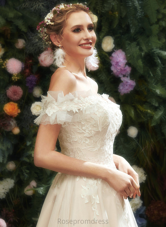 A-Line Floor-Length Lace Sweetheart Wedding Dresses Dress Sequins Wedding Alejandra With