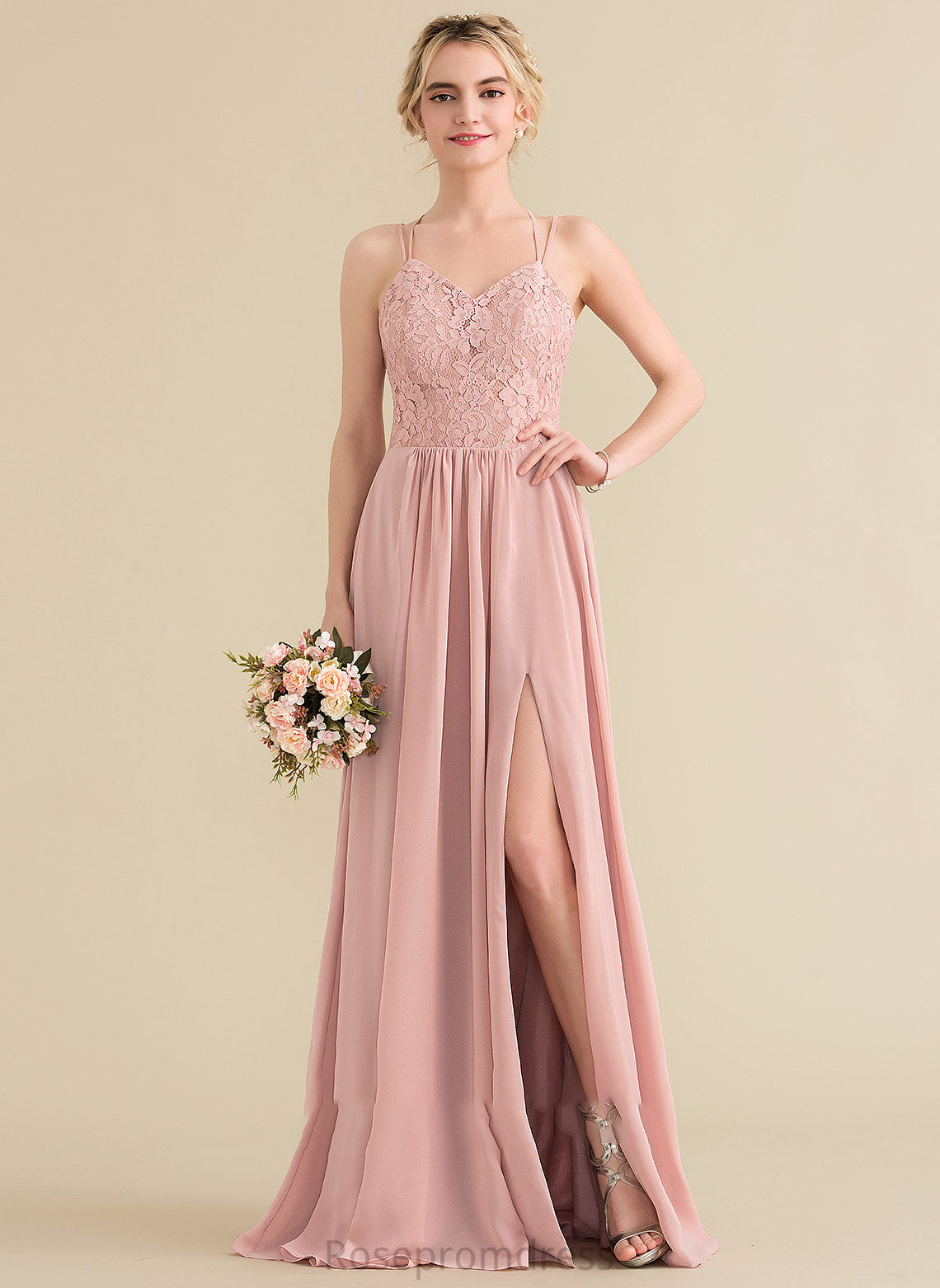 Embellishment Length Fabric SplitFront Silhouette A-Line Sweetheart Floor-Length Neckline Carolyn Floor Length A-Line/Princess Bridesmaid Dresses
