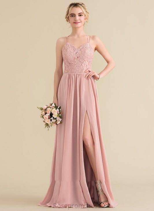 Embellishment Length Fabric SplitFront Silhouette A-Line Sweetheart Floor-Length Neckline Carolyn Floor Length A-Line/Princess Bridesmaid Dresses
