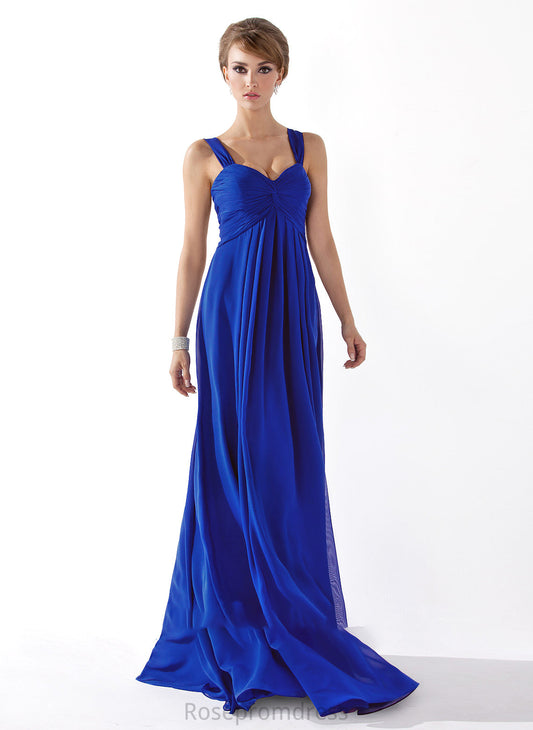 Ruffle Sweetheart Silhouette Fabric Embellishment Floor-Length Empire Neckline Length Makaila Bridesmaid Dresses