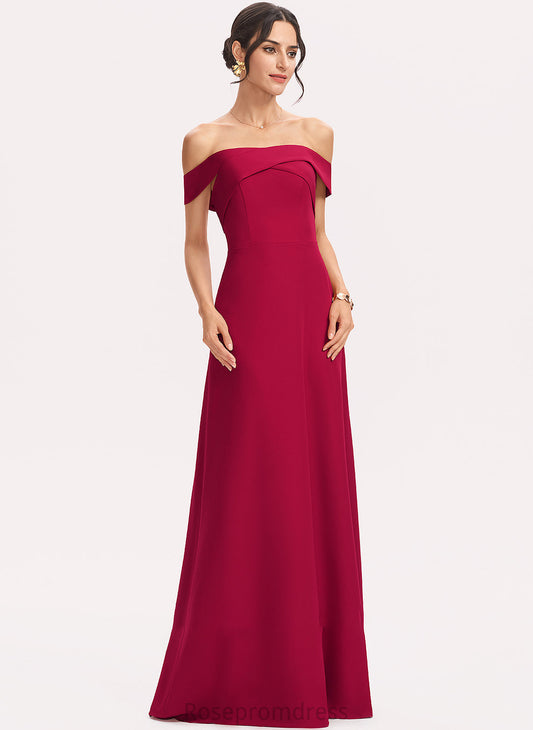 Silhouette Neckline Fabric Floor-Length Off-the-Shoulder Sheath/Column Embellishment Length Ruffle Hadassah Floor Length Spaghetti Staps Bridesmaid Dresses