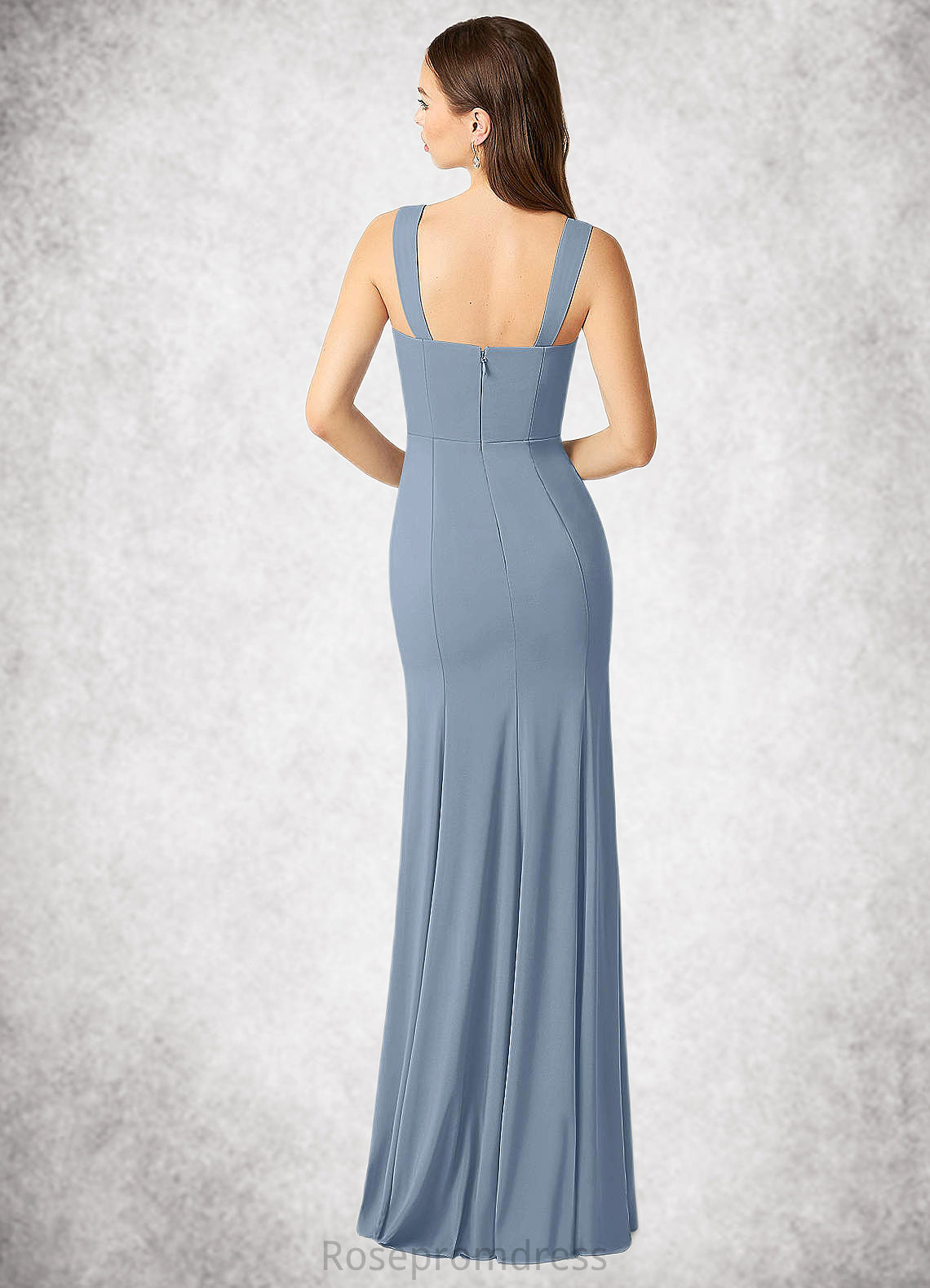 Eileen Sheath Side Slit Stretch Chiffon Floor-Length Dress SRSP0019741