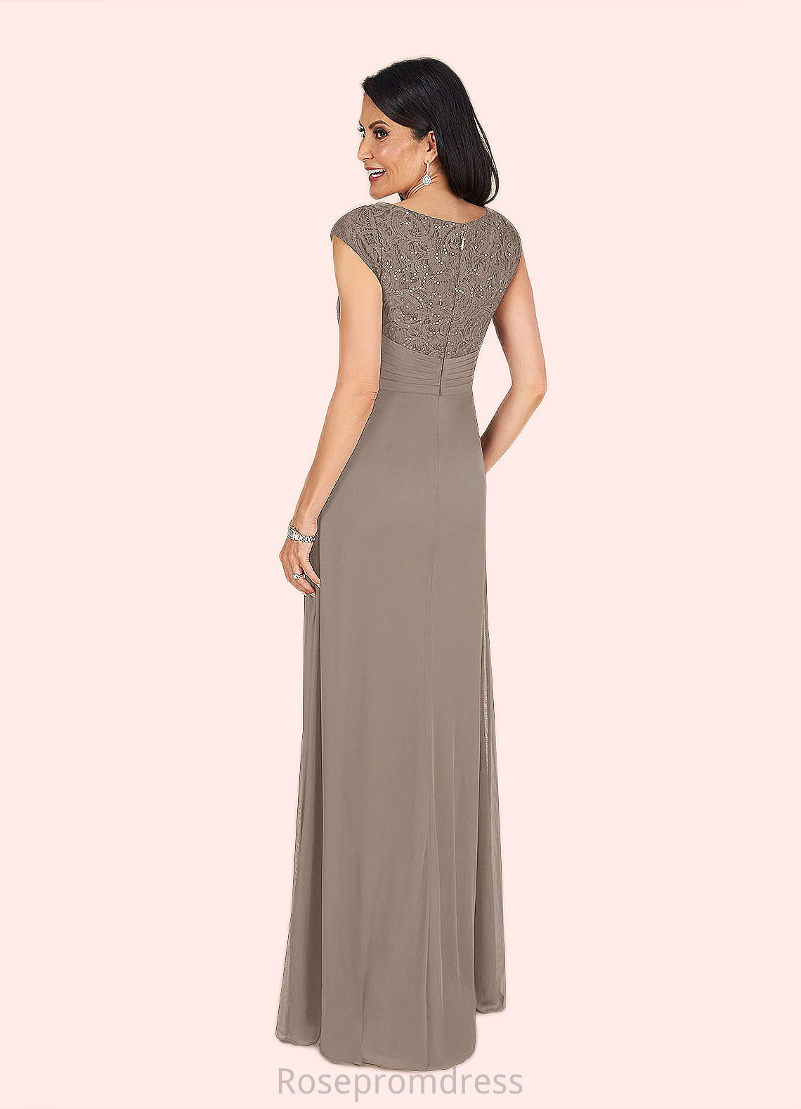 Selah A-Line Sequins Mesh Floor-Length Dress SRSP0019952