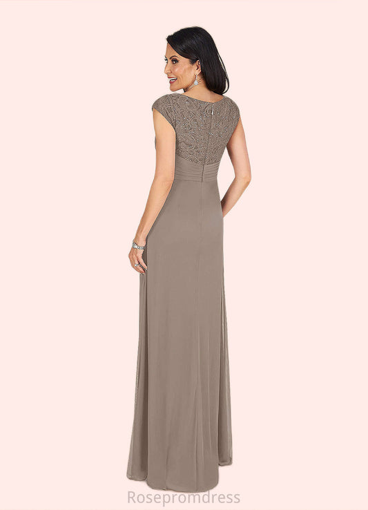 Selah A-Line Sequins Mesh Floor-Length Dress SRSP0019952