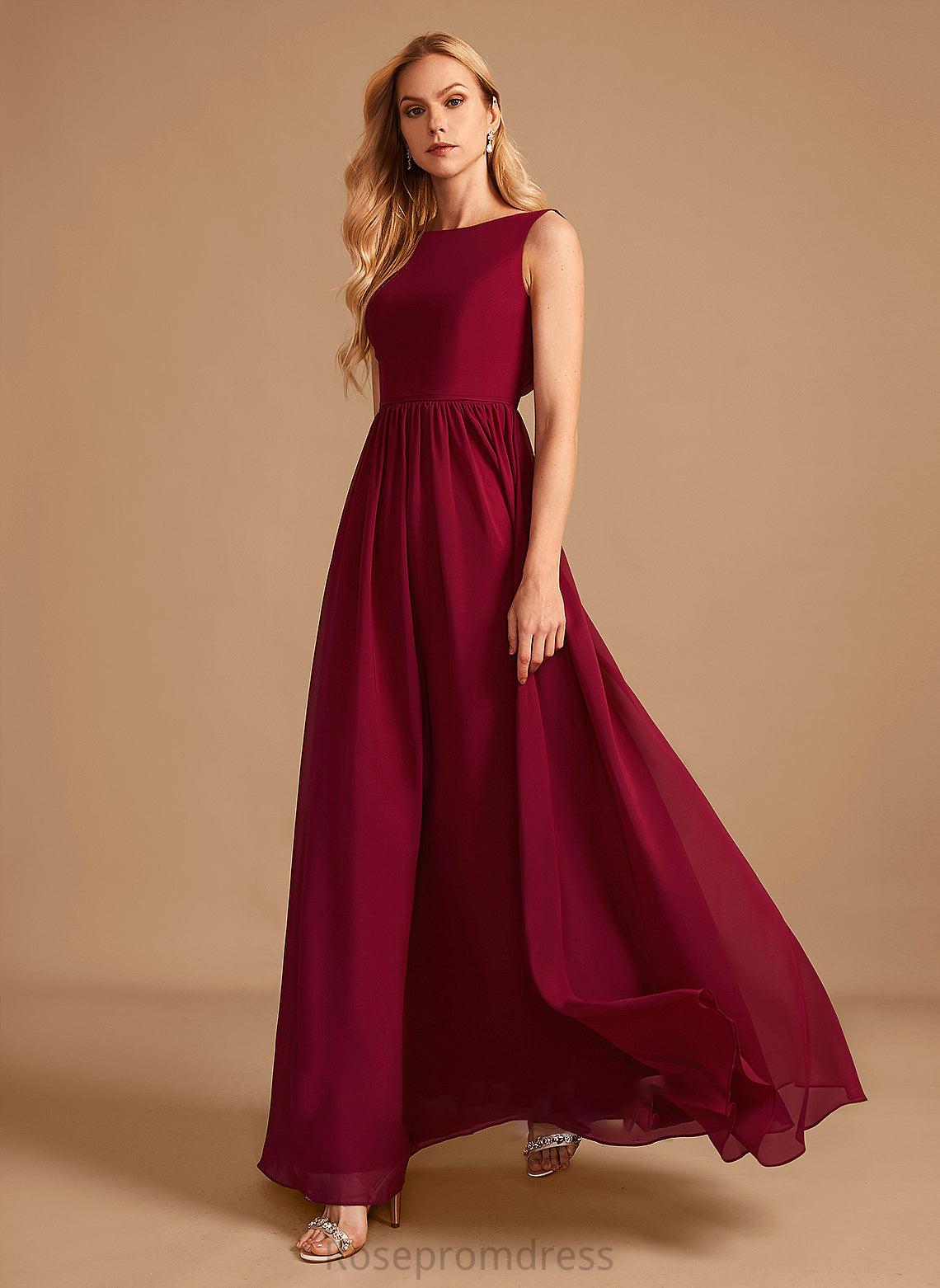 Bow(s) A-Line Neckline Embellishment Silhouette HighNeck Fabric Length Floor-Length Rosalind Bridesmaid Dresses