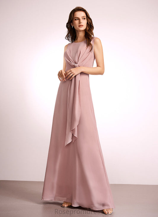 Floor-Length Fabric Silhouette Bow(s) Embellishment A-Line Straps Length Karen Bridesmaid Dresses