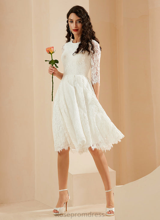 A-Line Knee-Length Dress Wedding Dresses Wedding Karli