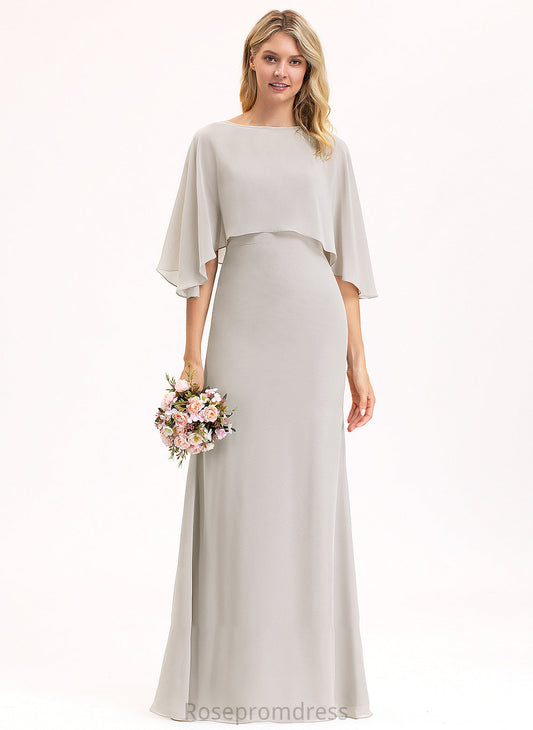 Straps Silhouette Sheath/Column Fabric Neckline Floor-Length SquareNeckline Length Miah Bridesmaid Dresses