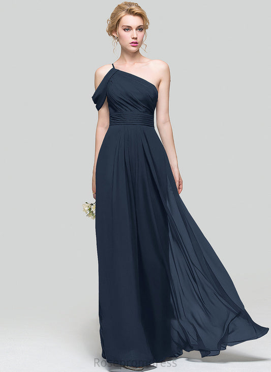 Length Fabric One-Shoulder A-Line Embellishment Floor-Length Neckline Silhouette Ruffle Lillie Scoop Floor Length Bridesmaid Dresses