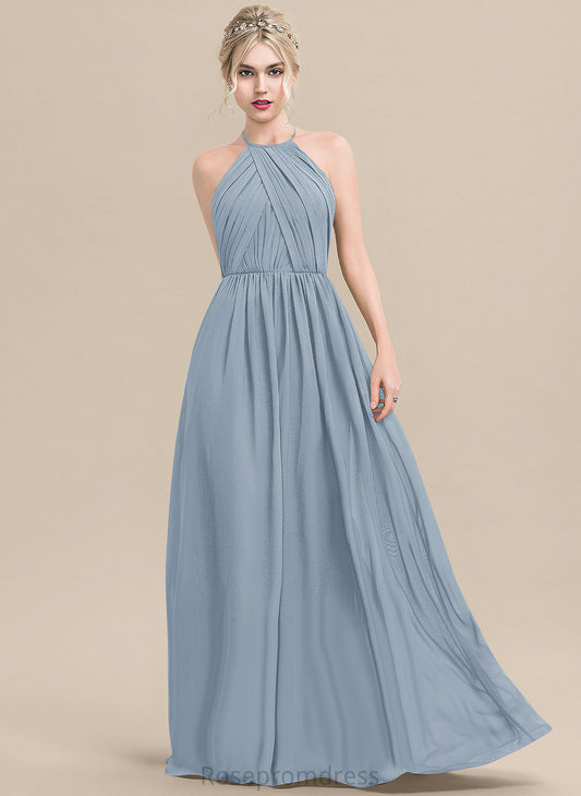 Neckline Floor-Length Fabric Silhouette Length A-line Straps&Sleeves Scoop Victoria Floor Length Natural Waist Spaghetti Staps Bridesmaid Dresses