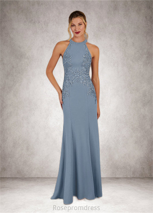 Mollie Mermaid Sequins Stretch Crepe Sweep train Dress SRSP0019825