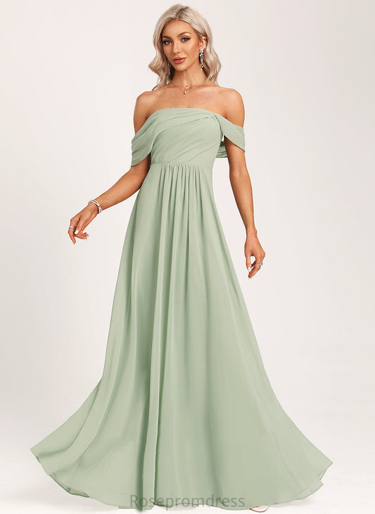 Fabric Floor-Length Ruffle Off-the-Shoulder Length Neckline Silhouette Embellishment A-Line Kit Velvet Trumpet/Mermaid Bridesmaid Dresses