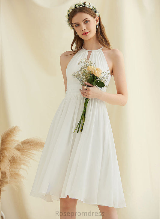 A-Line Wedding Dresses Hayley Dress Chiffon Knee-Length Wedding