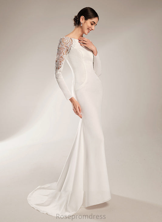 Dress Train Trumpet/Mermaid Wedding Neck Wedding Dresses With Kelsey Court Scoop Lace