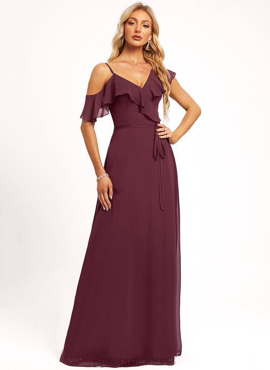 Silhouette Length Floor-Length Straps&Sleeves Neckline Asymmetrical V-Neck Fabric A-line Mallory Scoop A-Line/Princess Bridesmaid Dresses
