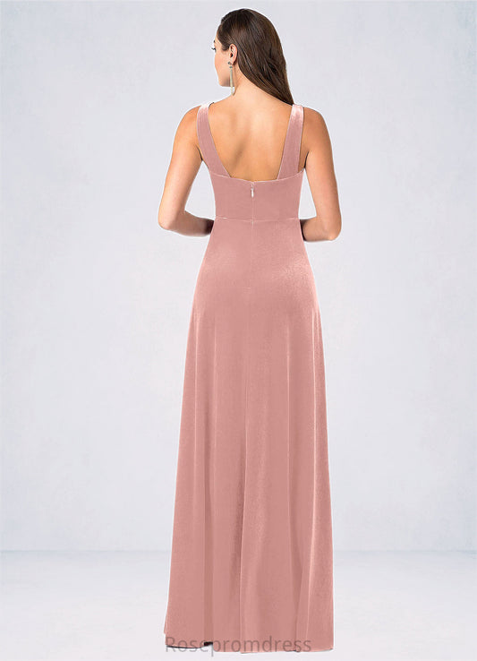 Nova A-Line Velvet Floor-Length Dress SRSP0019788