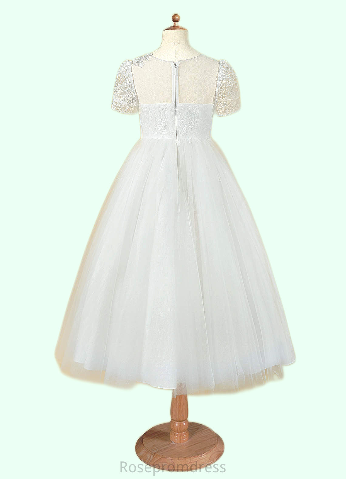 Sierra A-Line Lace Tulle Ankle-Length Dress SRSP0020248