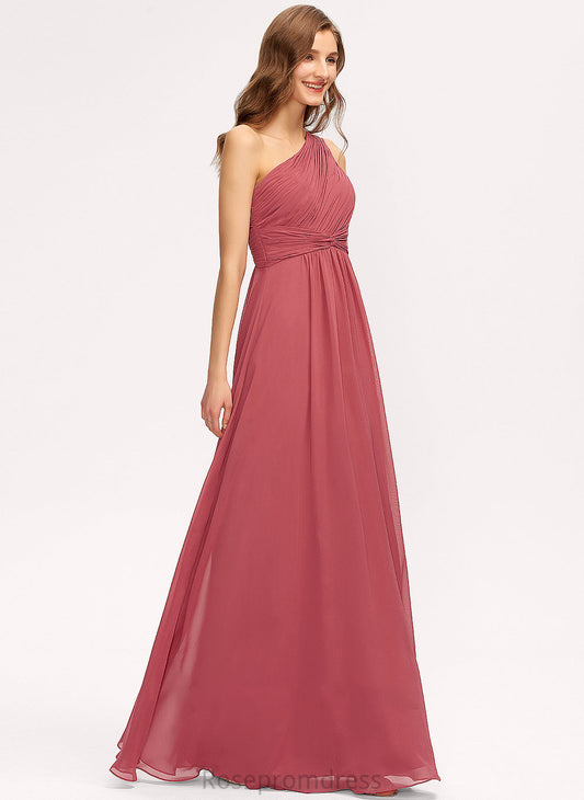 Floor-Length Length Neckline Ruffle Silhouette A-Line One-Shoulder Fabric Embellishment Shayla A-Line/Princess Floor Length Bridesmaid Dresses