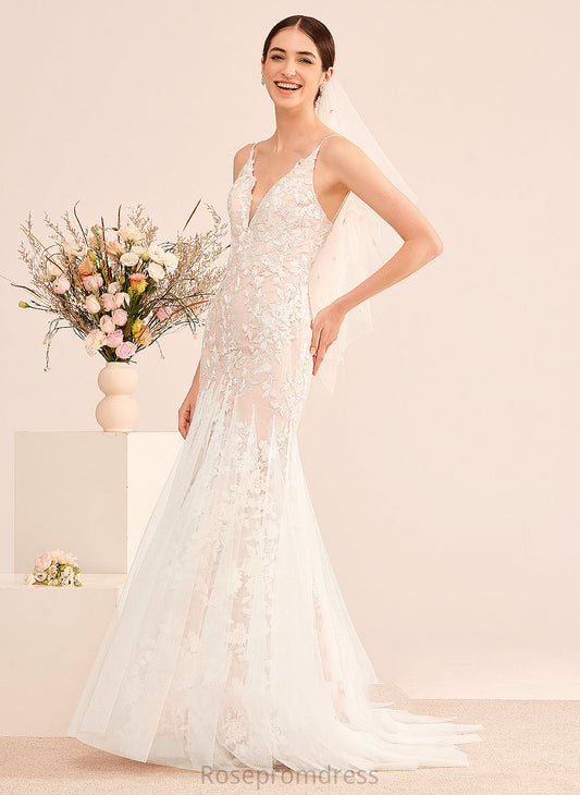 Shea Dress Court Trumpet/Mermaid Train With Wedding Dresses Lace Wedding V-neck