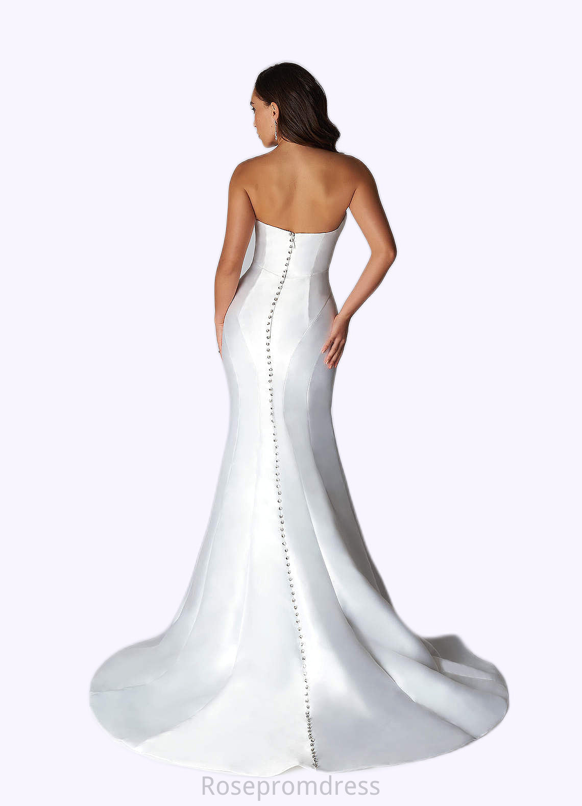 Cheryl Mermaid Strapless Organza Chapel Train Dress SRSP0020107