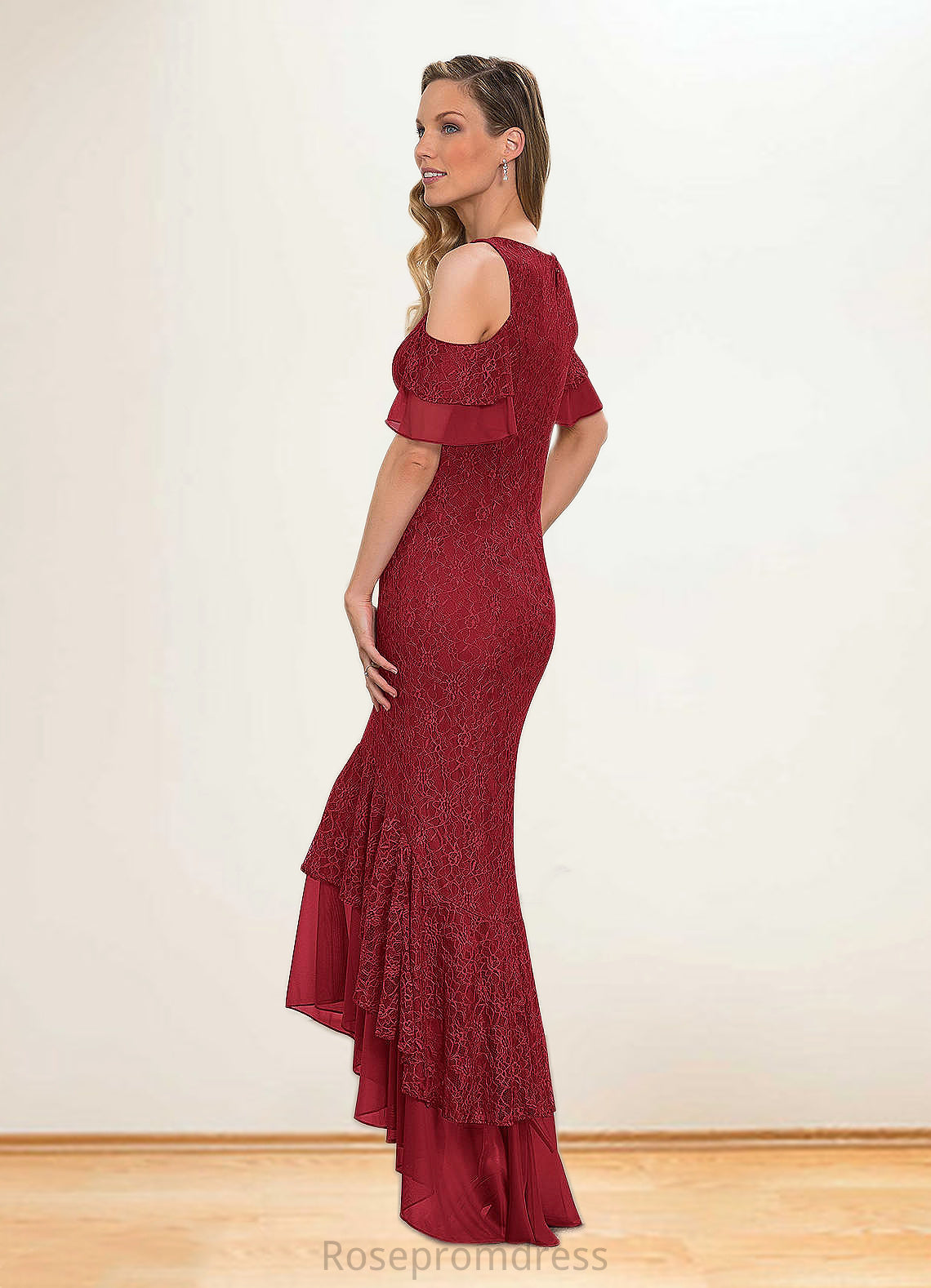 Lucy Sheath Lace Asymmetrical Dress SRSP0019882