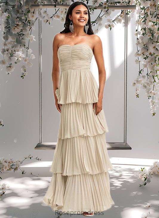 Alexandra A-line Sweetheart Floor-Length Chiffon Bridesmaid Dress DSP0025762